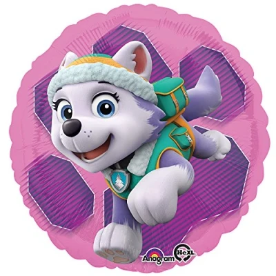 Image of Amscan Anagram 3408801 Pink Paw Patrol Skye and Everest Foil Balloon 18 Inch