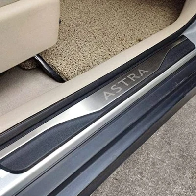 Image of Ever TA 4Pcs Car Door Sill Protector Strips for Op el Vauxhall Astra 2010 2022, Stainless Steel Kick Plates Scuff Guard Threshold Styling Decoration Accessories, Silver