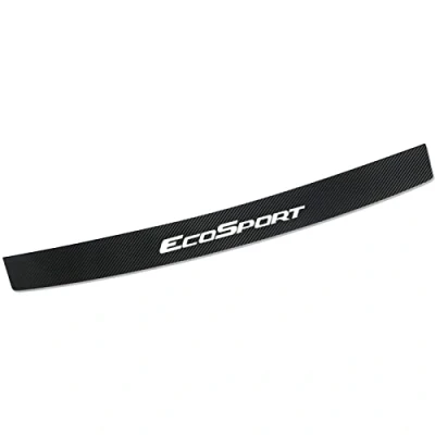 Image of Car Rear Bumper Protector Strip for Fo rd Ecosport Trunk Sill Plate Scuff Sticker Carbon Fiber Anti Scratch Trim Cover Film Styling Accessories,Black