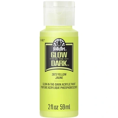 Image of Folk Art Glow in the Dark Acrylic Paint (2 Ounce), K2873 Matte Yellow by FolkArt