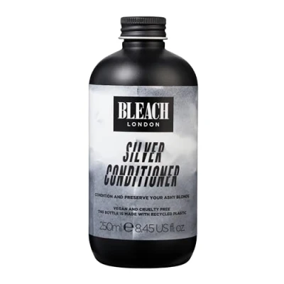 Image of Bleach London Silver Conditioner Purple Toning Formula, for Silky Cool Blonde Hair, Neutralises Yellow Tones Paraben &amp; Silicone Free (250 ml)