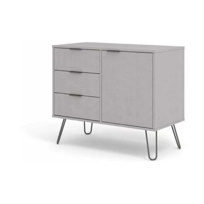 Image of Core Products Augusta Grey Small Sideboard with 1 Doors, 3 Drawers