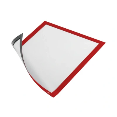 Image of Durable DURAFRAME Magnetic Frame A4 Format In Red Pack of 5 Frames Document for Professional Internal Signage