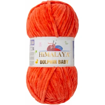 Image of Strickfein Himalaya Dolphin Baby Wool Yarn, Cotton Knitting for Knitting, Crochet (80312 Orange)