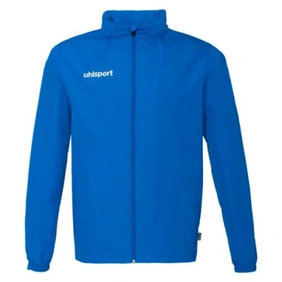 Image of uhlsport Football Essential All Weather Jacket, Rain Outdoor Jacket with Hood for Players and Coaches, azure blue, L
