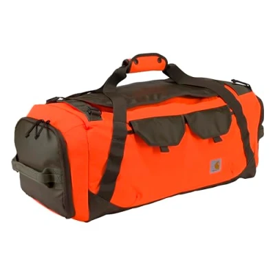 Image of Carhartt Heavy Haul Utility Duffel Bag, Hunter Orange, 55L, Bag