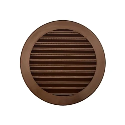Image of H&amp;C Vent Brown 125 mm / 4.9 Ventilation Grille │ Plastic Cover with Insect Protection Extractor Air Vents Covers For Inside Outside│ Duct Pipe Grilles External Internal Wall Door Window