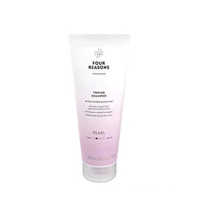 Image of FOUR REASONS Color Mask Shampoo Sulfate Free Toning Purple for Blonde Hair Depositing Pearl Shampoo, VEGAN, 8.5 oz (Pearl Blonde)