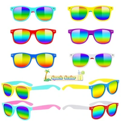 Image of DIYASY 6 Pack Kids Sunglasses Bulk, Party Favors Boys and Girls with UV400 Protection, Great for Beach, Pool Favors, Birthday Graduation Supplies (6)