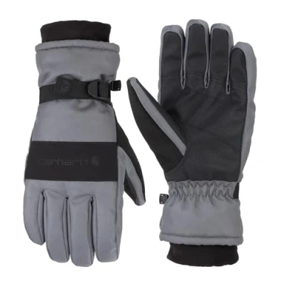 Image of Carhartt Men&#039;s W.P. Waterproof Insulated Glove Cold Weather, Dark Grey/Black, X Large