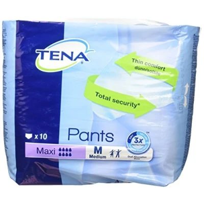 Image of Tena Pants Maxi Medium with Thin Comfort fit Pack 10 (Eligible for VAT relief in the UK)