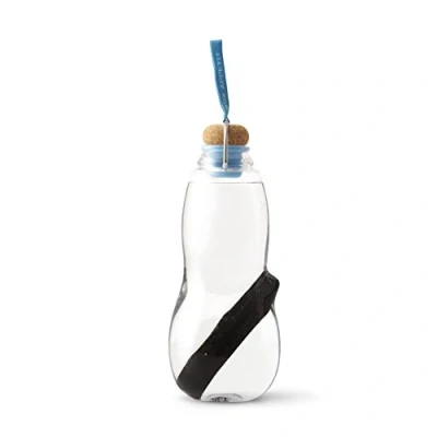 Image of BLACK+BLUM Eau Good Filter Water Bottle Filtered using Traditional Japanese Binchotan Charcoal Sticks, for Healthy Hydration Leak Proof, BPA Free Tritan Blue, 800 ml
