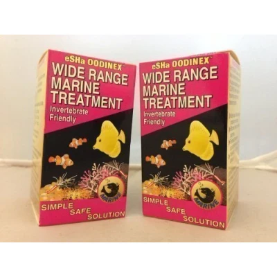 Image of ESHA Aquarium Marine Treatment Oodinex*Invert Friendly* Pack of Two* Treats Wide Range Problems, Whitespot/Skin/Fungus/Finrot ect