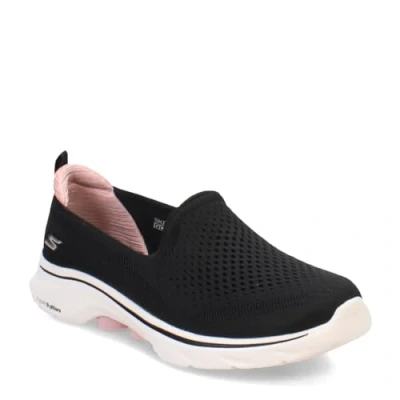 Image of Skechers Women&#039;s GO Walk 7 Vina Sneaker, Black, 4.5 UK