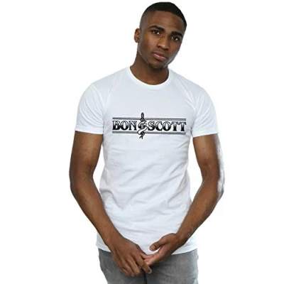 Image of Absolute Cult Bon Scott Men&#039;s Bemguit Grime T Shirt White Large