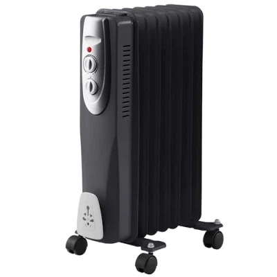 Image of 1500W 7 Fin Oil Filled Radiator, 3 Heat Settings and Thermostat Timer, Overheat Safety Cut off, 1.5kw Portable Heater with Quiet Operation, Black (1)