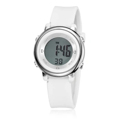 Image of Womens Digital Watches LED Screen Military Waterproof Alarm Stopwatch 7 Color Backlight Sports Watch, White, Chronograph,Digital