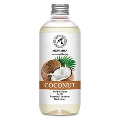 Image of Coconut Diffuser Refill 500ml Fresh Calming &amp; Long Lasting Home Fragrance Nice Scent for Aromatherapy Good Gift Exotic Scents Reed Diffusers Refills Scented Room Oil