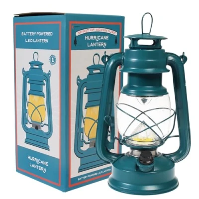 Image of LED Hurricane Battery Operated Lantern Spirit of Adventure Blue