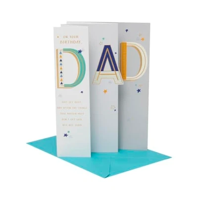 Image of UK Greetings Birthday Card for Dad Bold Design