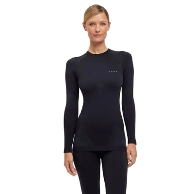 Image of FALKE Women&#039;s Warm Round Neck W L/S SH Functional Yarn Quick Dry 1 Piece Base Layer Top, Black (Black 3000) New eco Friendly, XL