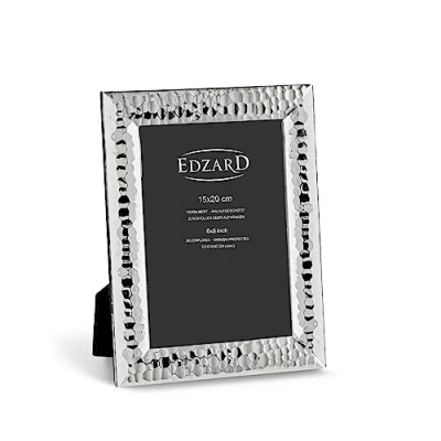 Image of Edzard Photo Frame Gubbio, 6x8 inch (15x20 cm), Silver Plated Picture Frame, Tarnish Protected