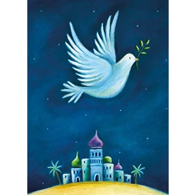 Image of Macmillan Cancer Support Pack of 8 Christmas Cards Dove Peace