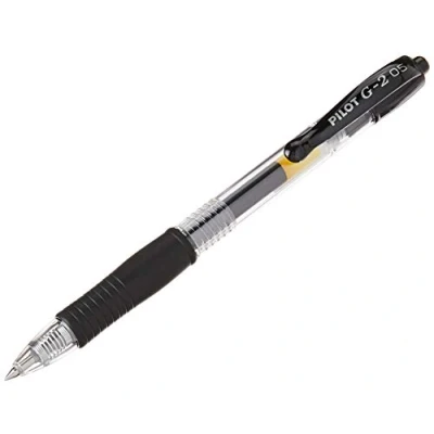 Image of Pilot 040101201 G205 Retractable Gel Rollerball 0.5 mm Tip (Box of 12) Black