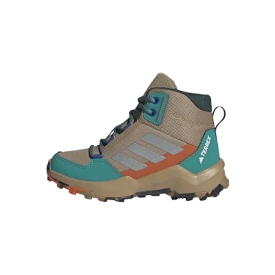 Image of Adidas Terrex MID Hiking shoes for kids, Size: 12K, Cardboard matte silver pure teal Textile/synthetics