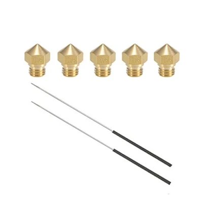 Image of Kweiny MK10 Nozzle for 3D Printer Makerbot and Extruder Cleaning Tools M7 Thread 0.4mm Brass