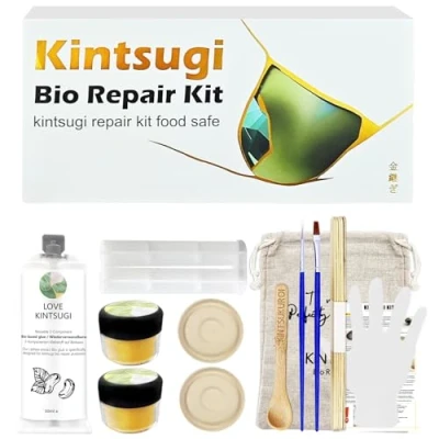Image of EIGTWEN Kintsugi Repair Kit Gold，Kintsugi Food Safe Quickly Your Precious and Meaningful Pottery，Japanese Gold Can Be Used to Ceramics, Glass, Pottery