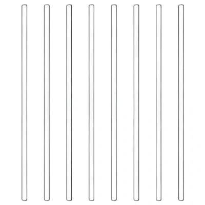 Image of stonylab 8 Pack Glass Stirring Rods, Solid Borosilicate Rods Stirrers Sticks with Rounded Ends for Lab Kitchen, 250 mm Length
