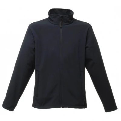Image of Regatta Reid Mens Softshell Wind Resistant Water Repellent Jacket (Navy Blue) Size X Large