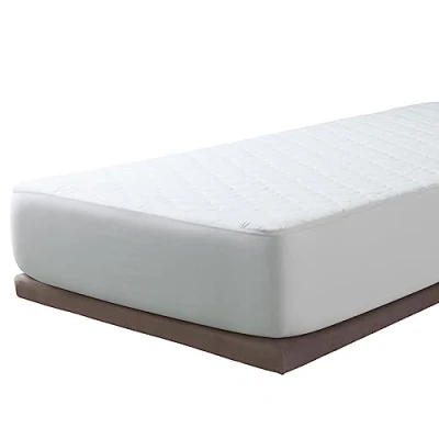 Image of Savel Quilted Mattress Cover (160x190/200 cm) King Size Aloe Vera Breathable and Waterproof Protector White