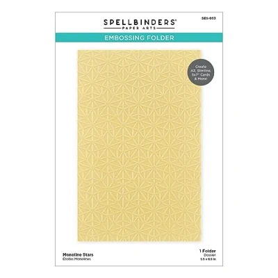 Image of Spellbinders Monoline Stars Embossing Folder from The Dancin&#039; Christmas Collection