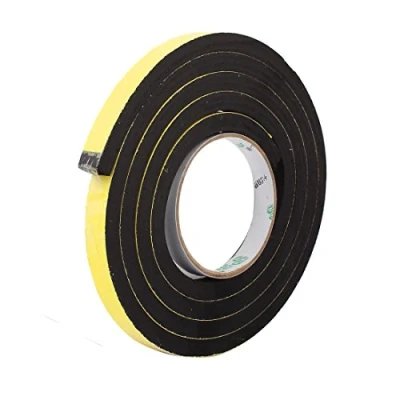 Image of sourcingmap 15mm x 10mm Single Sided Self Adhesive Shockproof Sponge Foam Tape 2M Length for Door Window
