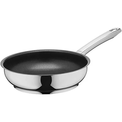 Image of Silit Calabria Frying Pan Stainless Steel Coated Induction Handle PFOA for Gentle Frying, Rustproof with Triple Silitan Non Stick Coating, Steel, 20 cm
