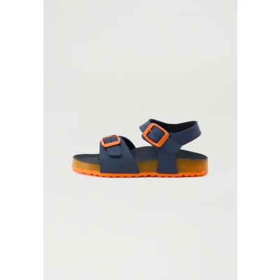 Image of Geox Ghita BOY Sandals for kids, Size: 11.5K, Navy/orange shoes