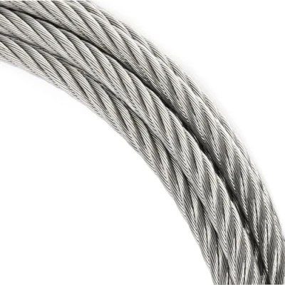 Image of Wire Rope Steel Cable Premium Quality Galvanised Zinc Metal Diameter: 10mm Length: 5m