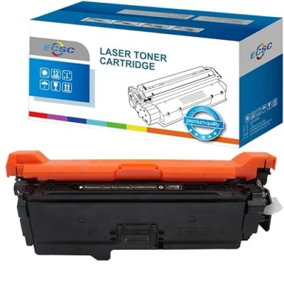 Image of ECSC Toner Cartridge CE250X / 504X For Printers, Compatible With HP Colour LaserJet CM3530 CM3530fs CP3520 CP3525 CP3525dn CP3525n CP3525x (Black, 1 Pack)