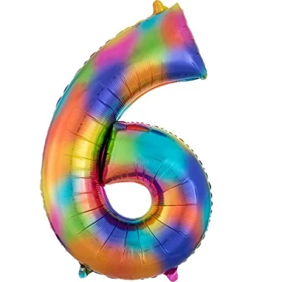 Image of Amscan 3853601 S/Shape: 6 Rainbow Splash