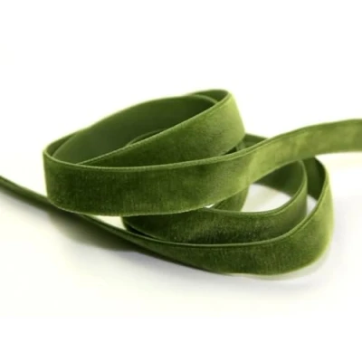 Image of Berisfords 16mm Velvet Ribbon Mini roll 9549 Moss per 5 metre