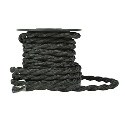 Image of Lyyt Decorative Braided Mains Cable 2 Core Black