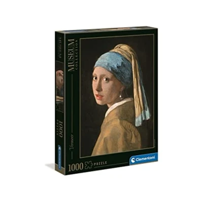 Image of Clementoni 39614 Puzzle 1,000 Pieces Museum Collection Vermeer The Girl with Pearl Earring, no Colour, 870 gr