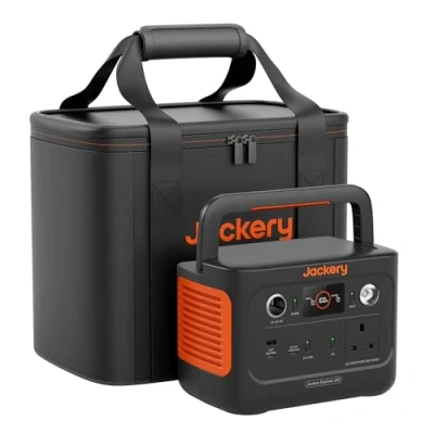 Image of Jackery Solar Generator 240V2 + S Case Bundle, 256Wh LiFePO4 Battery, 230V/300W, Portable Power for Outdoors, Picnics, Fishing, and Travel