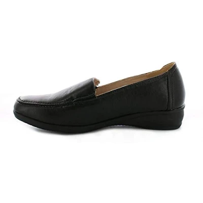 Image of Dr Keller Womens Ladies Sally Wedged Heeled Slip On Comfort Casual Shoes (5 UK, Black)