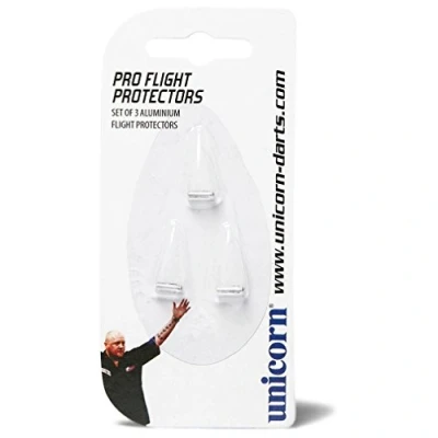 Image of Unicorn Pro Dart Flight Protectors Lightweight Aluminium Natural 3 per Pack