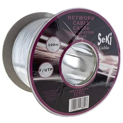 Image of Seki Network Cable Cat 5e 100 m F/UTP, Installation Cable, LAN Ethernet Cat5E Data According to BauPVO, 313464