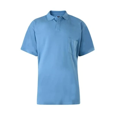 Image of KAM Mens Polo Shirts Short Sleeve Collared Neck Lightweight Sports Gym Tee Top for Big Tall Men Plus Size Blue 8XL