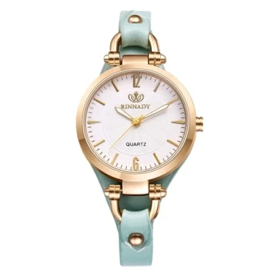 Image of JewelryWe Women Punk Leather Watch: Green Vintage Gothic Analog Quartz Watches Steampunk Retro Casual Bracelet Cuff Wristwatch